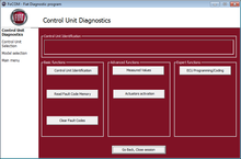 SECONS FiatDiag Control Unit Diagnostics Menu