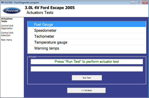 SECONS FoCOM Actuator test