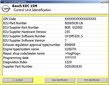SECONS OpelDiag Control Unit Identification